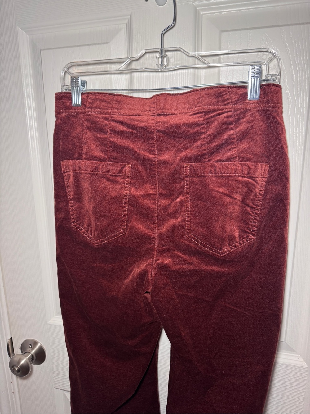Pilcro Pull-On Mid-Rise Retro Flare Velvet Jeans - Picture 11 of 14